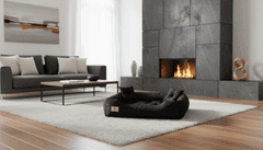 shumee Pasja postelja PRESTIGE 115x95 cm vodoodporna črna