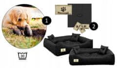 shumee Pasja postelja PRESTIGE 115x95 cm vodoodporna črna