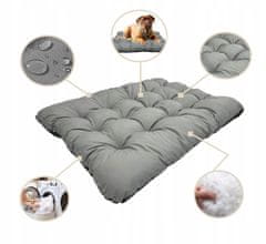 shumee Pasja postelja PRESTIGE blazina 120x80 cm vodoodporna siva