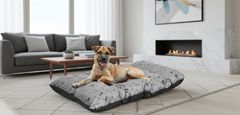 shumee Pasja postelja PRESTIGE blazina 120x80 cm vodoodporna kost črna