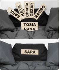 AIO FACTORY Pasja postelja KINGDOG 75x65 cm personalizirana vodoodporna rjava