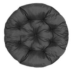 AIO FACTORY Vrtna blazina 65 cm za viseči stol, štorkljino gnezdo, vodoodporna, črna