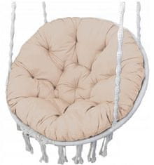 shumee Vrtna blazina 110 cm za viseči stol štorkljino gnezdo vodoodporno kapučino