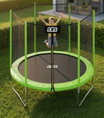 Aga SPORT TOP Trampolin 180 cm Svetlo zelena + zaščitna mreža