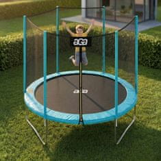 Aga SPORT TOP Trampolin 180 cm Svetlo modra + zaščitna mreža