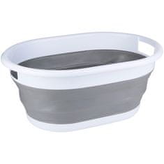 Dirt Devil zložljiva košara za perilo, ultra lahka, belo-siva