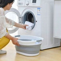 Dirt Devil zložljiva košara za perilo, ultra lahka, belo-siva