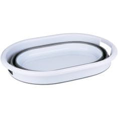 Dirt Devil zložljiva košara za perilo, ultra lahka, belo-siva