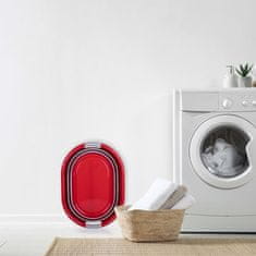 Dirt Devil zložljiva košara za perilo, ultra lahka, 27 L, rdečo-siva