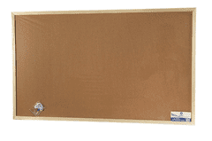 TiskajPoceni Tabla pluta 40×60 cm – Kakovostna oglasna deska z lesenim okvirjem