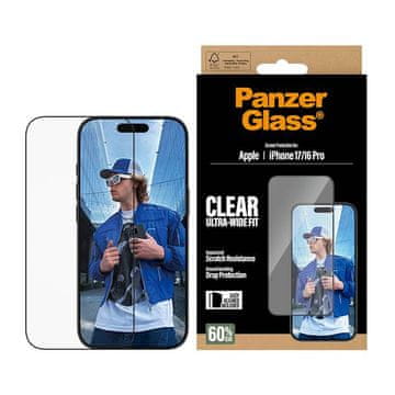PanzerGlass zaščitno steklo za iPhone 17 / 16 Pro, UWF (PG30687)