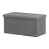 Tabure Stool with storage space, gray corduroy fabric (TAB-472 GREY6)