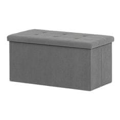 Autronic Tabure Stool with storage space, gray corduroy fabric (TAB-472 GREY6)