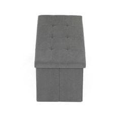 Autronic Tabure Stool with storage space, gray corduroy fabric (TAB-472 GREY6)