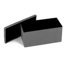 Autronic Tabure Stool with storage space, gray corduroy fabric (TAB-472 GREY6)