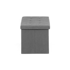 Autronic Tabure Stool with storage space, gray corduroy fabric (TAB-472 GREY6)