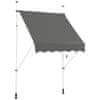 Zložljiva tenda za zaščito pred soncem 150 x 120 cm nastavljiva višina siva