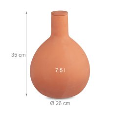 Northix Glineni namakalni lonec Olla 7,5 L porozna glina za vrt