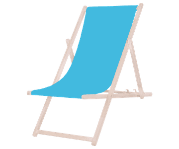 Platinet PSW zložljiv ležalnik, lesen, svetlo moder