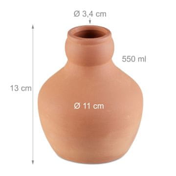 Northix Ollas za namakanje 550 ml 3-pak porozna glina za vrt