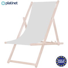 Platinet PSW zložljiv ležalnik, lesen, svetlo siv
