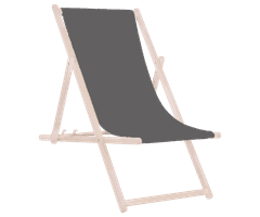 Platinet PSW zložljiv ležalnik, lesen, temno siv