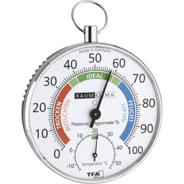 TFA stenski termometer termo/higro meter srebrne barve