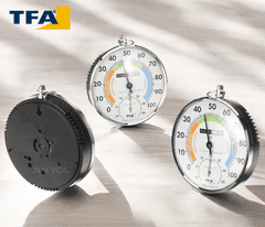 TFA stenski termometer termo/higro meter srebrne barve