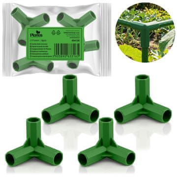 Plonos 11 mm 3-polni konektorji za paradižnike Plonos PL-941 zeleni 4 kosi