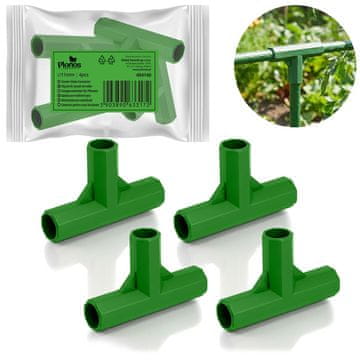 Plonos 11 mm 3-polni konektorji za paradižnike Plonos PL-941 zeleni 4 kosi