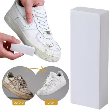 Netscroll Radirka za čiščenje čevljev za belo in svetlo obutev (semiš in nubuk), brez vode, bela, Eraser