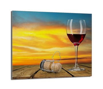 shumee Steklena zaščita za kuhalno ploščo 60x52 Vino