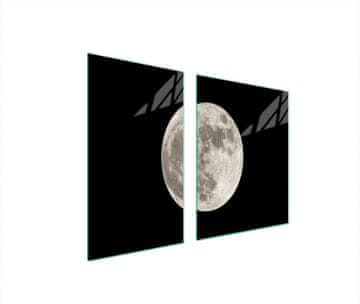 shumee STEKLENI KROŽNIK IN DESKA ZA REZANJE 100x52 MOON