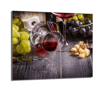 shumee Steklena zaščita za kuhalno ploščo 60x52 Vino