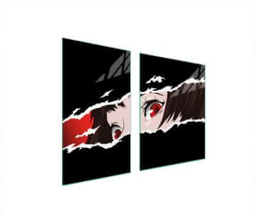 shumee STEKLENI KROŽNIK IN DESKA ZA REZANJE 100x52 ANIME