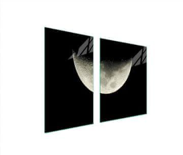 shumee STEKLENI KROŽNIK IN DESKA ZA REZANJE 100x52 MOON