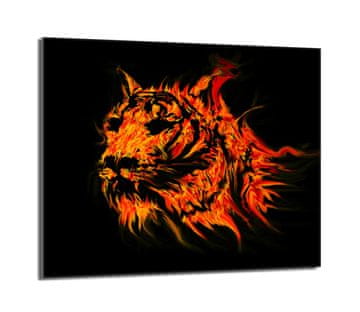 shumee Steklena zaščitna plošča za štedilnik 60x52 Tiger