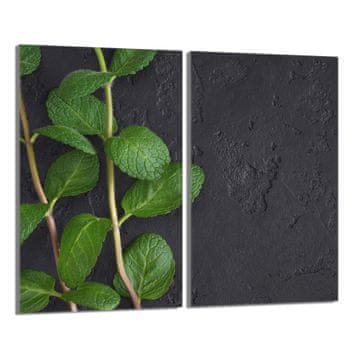 shumee Steklena zaščitna plošča za štedilnik 2x30x52 mint