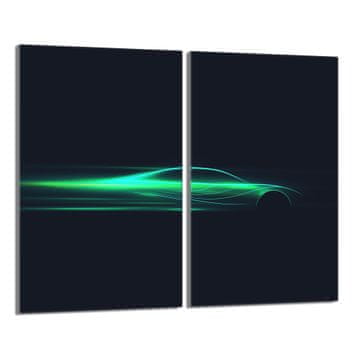 shumee Steklena zaščitna plošča za štedilnik 2x30x52 Auto