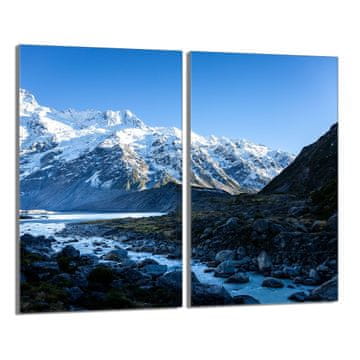 shumee Steklena zaščitna plošča za štedilnik 2x30x52 Mountains