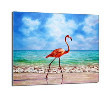 shumee Steklena zaščitna plošča za štedilnik 60x52 Flamingo