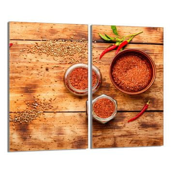shumee Stekleni pokrov za kuhalno ploščo 2x30x52 Chilli