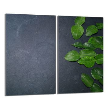 shumee Zaščitna steklena plošča za štedilnik 2x30x52 Skrilavec