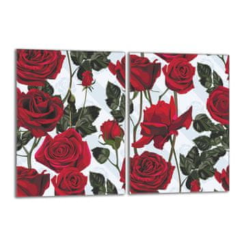 shumee Zaščita za stekleno kuhalno ploščo 2x40x52 Roses