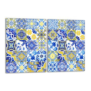 shumee Steklena zaščitna plošča za štedilnik 2x40x52 Mosaic
