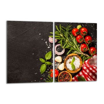 shumee Steklena zaščitna plošča za štedilnik 2x40x52 Food