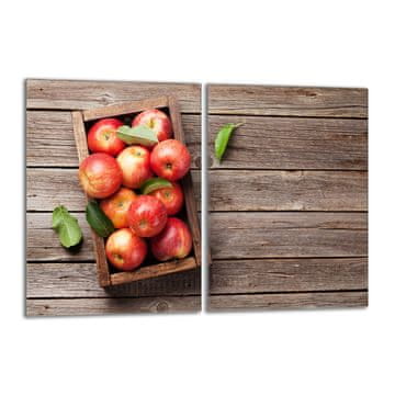 shumee Steklena zaščitna plošča za štedilnik 2x40x52 jabolk