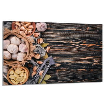 shumee Steklena zaščitna plošča za štedilnik 80x52 Food