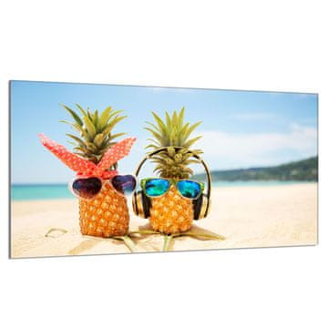 shumee Steklena zaščita za kuhalno ploščo 90x52 Ananas