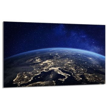 shumee Steklena zaščitna plošča za štedilnik 80x52 Earth